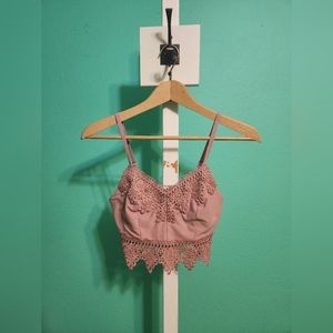 Blush crop top size small